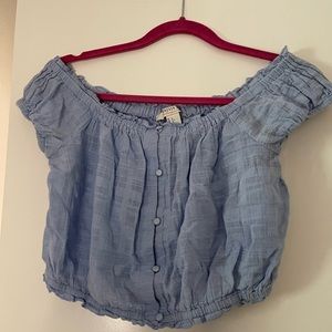 Blue Crop top